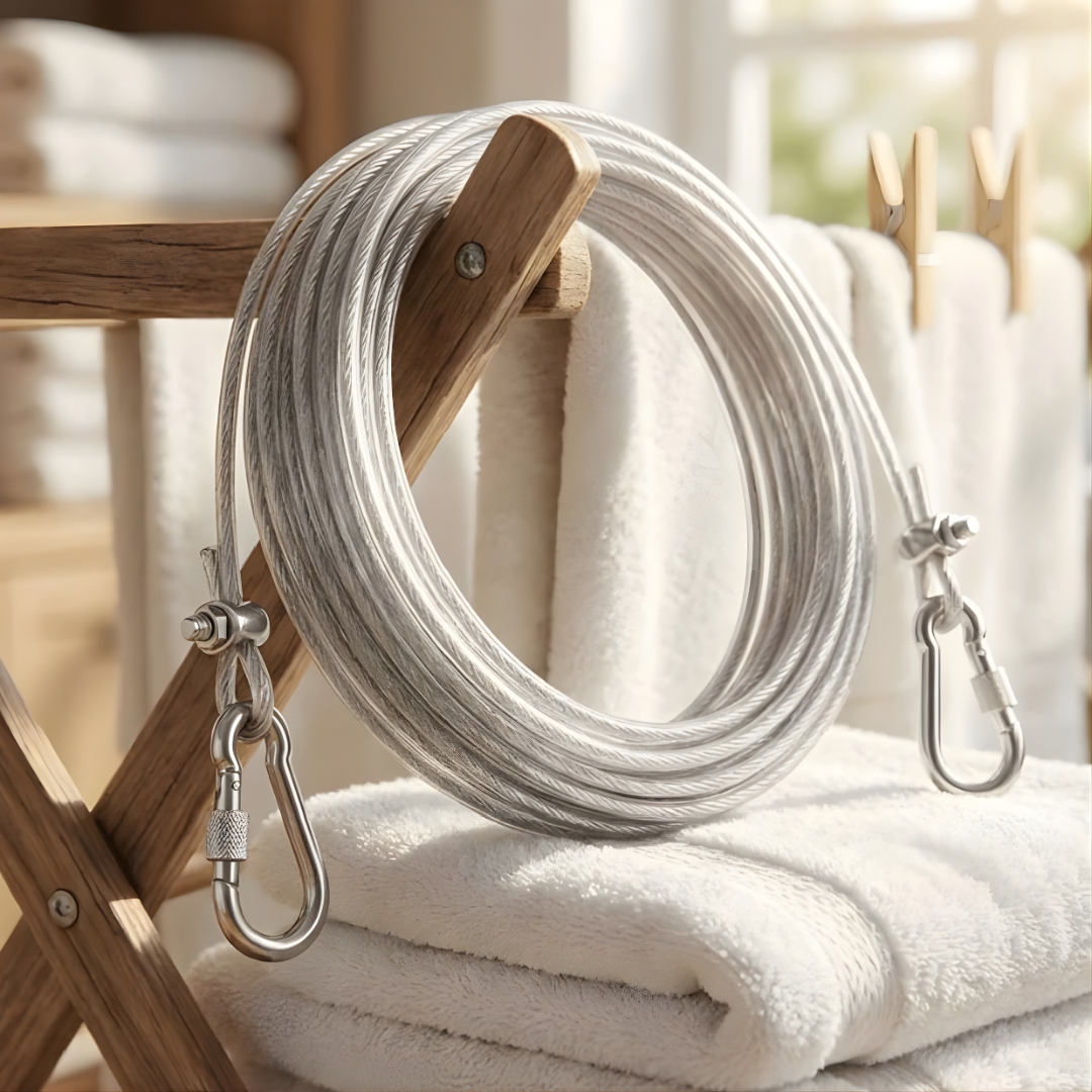 Stainless Steel PVC Coated Clothesline – Heavy-Duty Rust-Resistant Drying Wire